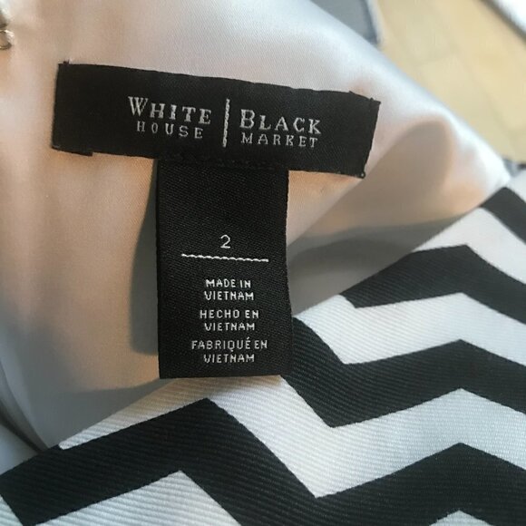 White House Black Market Chevron Dress Size 2 - Picture 5 of 5
